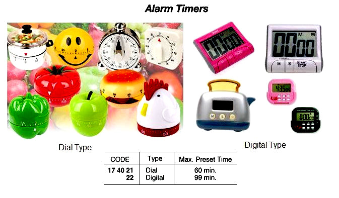 174022-ALARM TIMER DIGITAL, MAX.PRESET TIME 99MIN.