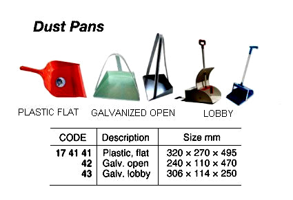 174141-DUST PAN PLASTIC FLAT