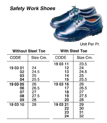190313-SHOES WORKING WITH STEEL TOE, 24.5CM