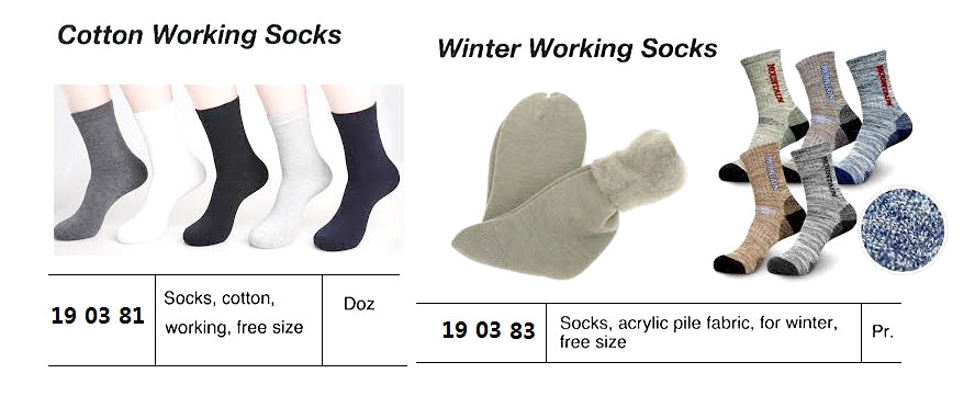 190383-SOCKS WORKING FOR WANTER, ACRYLIC PILE FABRIC FREE SIZE