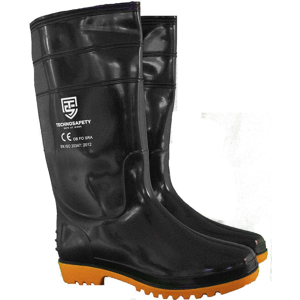 191160-BOOTS RUBBER CLOTH-LINING, LONG SIZE US 9.5(27.5CM)