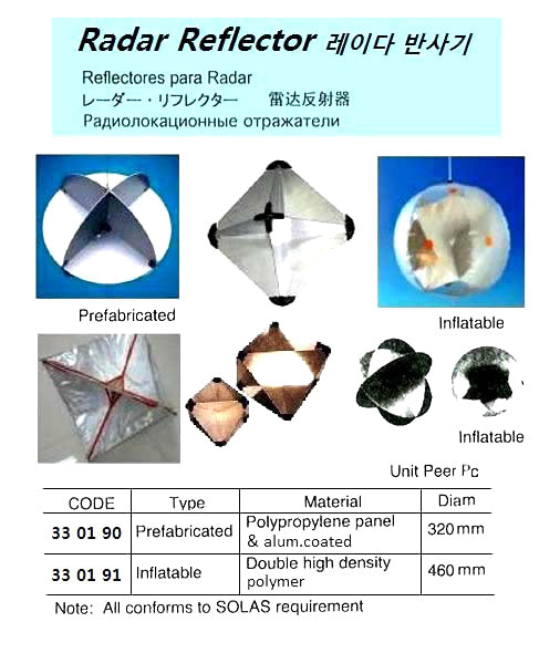 330190-RADAR REFLECTOR PREFABRICATE, 320MM DIA SOLAS APPROVED