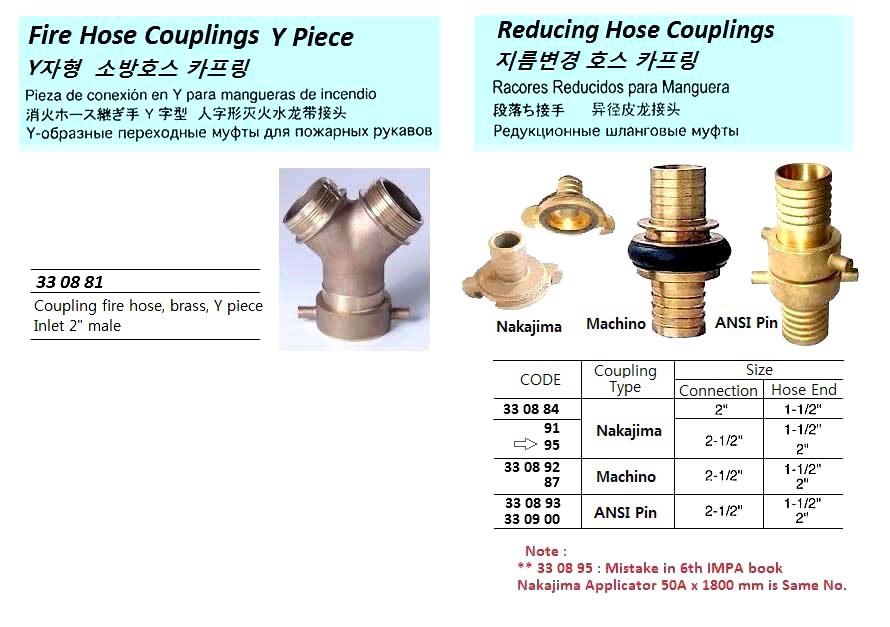 330900-HOSECOUPLING REDUCING ANSI PIN, 2-1/2? CONNECT X 2?HOSE END