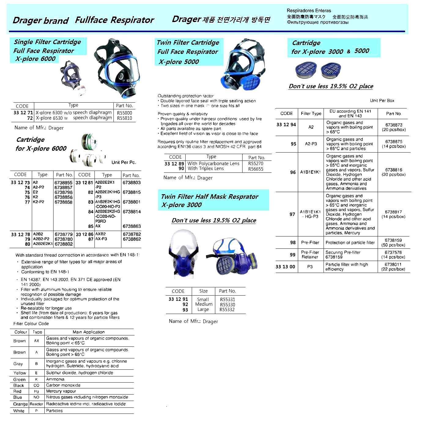 331272-RESPIRATOR FULLFACE SGL FILTER, X-PLORE 6530 W/SPEAK DIAPHRAGM