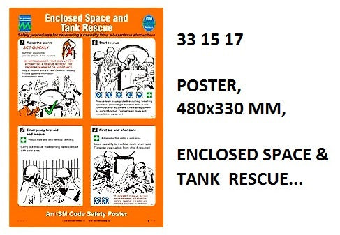 331517-POSTER ENCLOSED SPACE & TANK, RESCUE #1017W 475X330MM