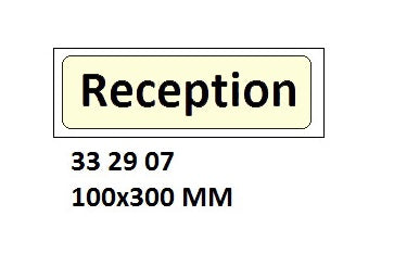 332907-SIGN ISPS CODE RECEPTION, #WV2907GM 100X300MM