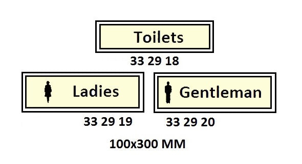 332918-SIGN ACCOMMODATION TOILETS, #2918GM 100X300MM