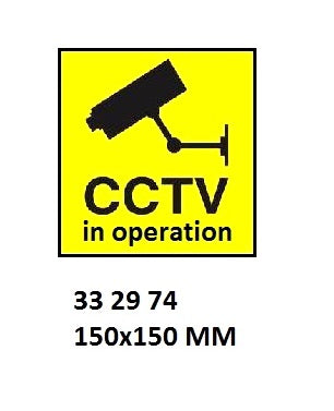 332974-SIGN ISPS CODE CCTV IN, OPERATION #WV2974JJ 150X150MM