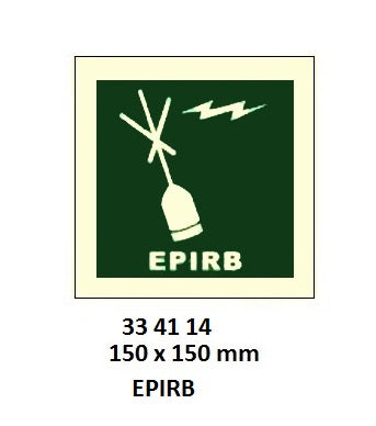 334114-SAFETY SIGN EPIRB, 150X150MM (IMO)