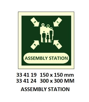 334124-SAFETY SIGN ASSEMBLY STATION, 300X300MM (IMO)