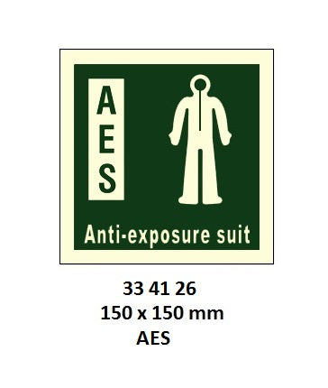 334126-SAFETY SIGN ANTI-EXPOSURE SUIT, 150X150MM (IMO)