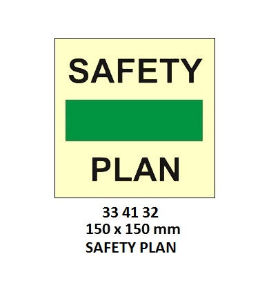 334132-FIRE EQUIPMENT SIGN, SAFETY PLAN 150X150MM