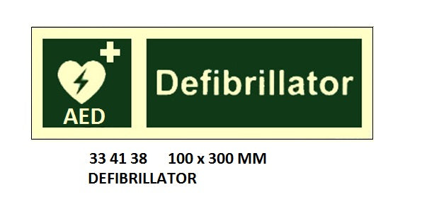 334138-LSA Sign 10x30cm defibrillator (PL)