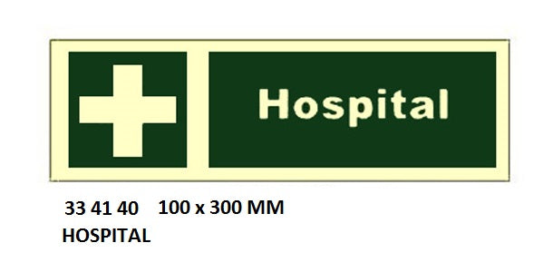 334140-LSA Sign 10x30cm hospital (PL)
