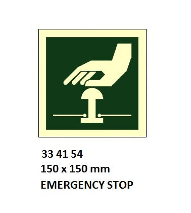 334154-SAFETY SIGN W/O TEXT EMERGENCY, STOP 150X150MM