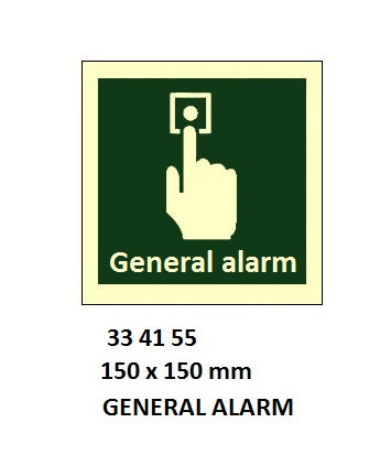 334155-SAFETY SIGN GENERAL ALARM, 150X150MM