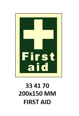 334170-SAFETY SIGN FIRST AID, 200X150MM