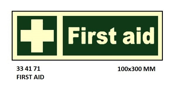 334171-SAFETY SIGN FIRST AID, 100X300MM