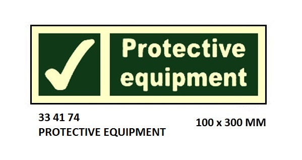 334174-SAFETY SIGN PROTECTIVE, EQUIPMENT 100X300MM