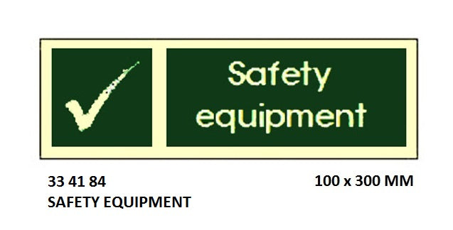 334184-SAFETY SIGN SAFETY EQUIPMENT, 100X300MM