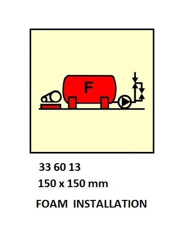 336013-FIRE CONTROL SIGN FOAM, INSTALLATION 150X150MM