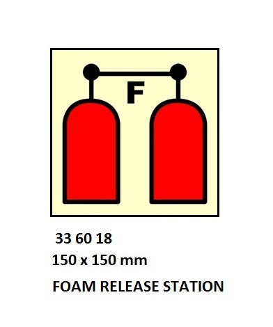 336018-FIRE CONTROL SIGN FOAM RELEASE, STATION 150X150MM