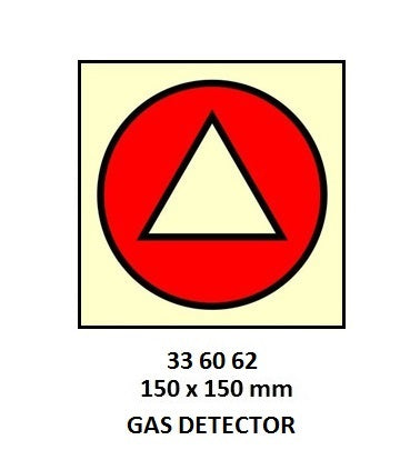336062-FIRE CONTROL SIGN GAS DETECTOR, 150X150MM