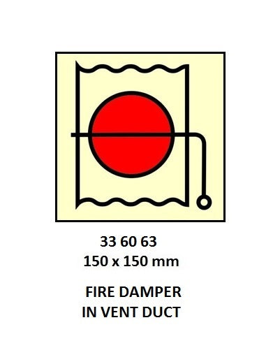 336063-FIRE CONTROL SIGN FIRE DAMPER, IN VENT DUCT 150X150MM