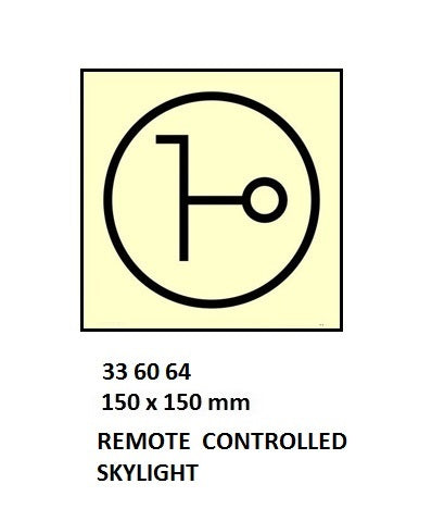 336064-FIRE CONTROL SIGN REMOTE, CONTROLLED SKYLIGHT 150X150MM