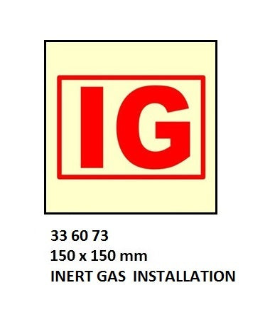 336073-FIRE CONTROL SIGN INERT GAS, INSTALLATION 150X150MM
