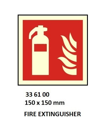 336100-FIRE EQUIPMENT SIGN (RED) FIRE, EXTINGUISHER (SPECIFY SIZE)