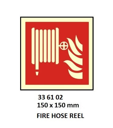 336102-FIRE EQUIPMENT SIGN (RED) FIRE, HOSE REEL (SPECIFY SIZE)