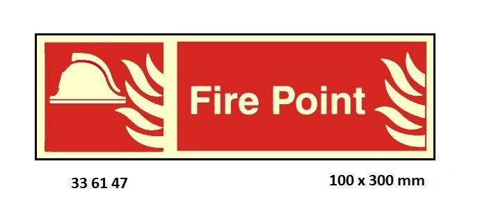 336147-FIRE EQUIPMENT SIGN (RED) FIRE, POINT 100X300MM