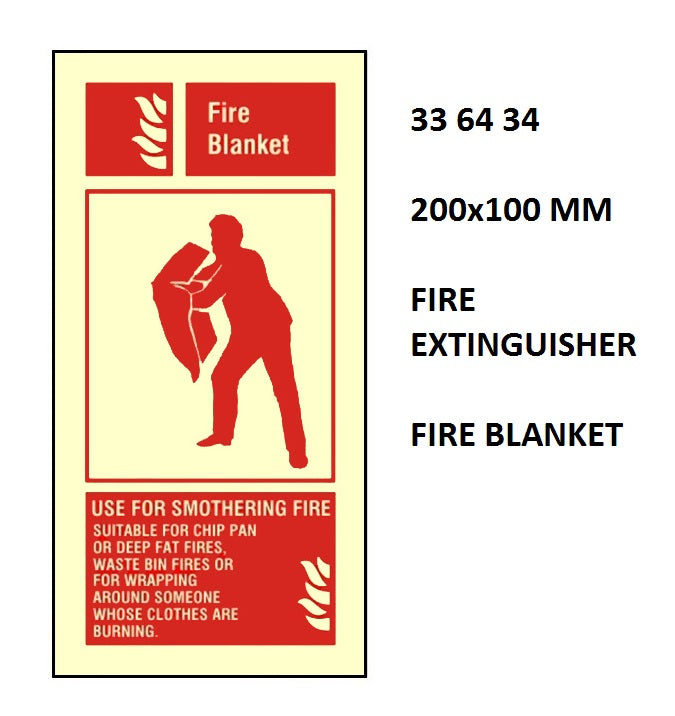 336434-FIRE EQUIPMENT SIGN, FIRE EXTINGUISHER 200X100MM