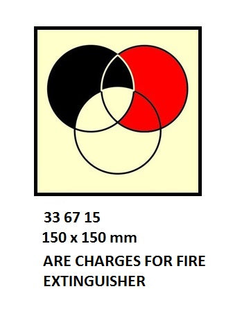 336715-FIRE EQUIP SIGN SPARE CHARGE, F/FIRE EXTINGUISHER 150X150MM