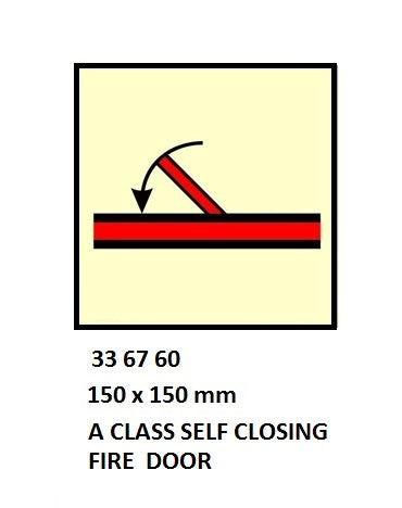 336760-FIRE CONTROL SYMBOL ISO 17631, A SELFCLOSE FIREDOOR 150X150MM