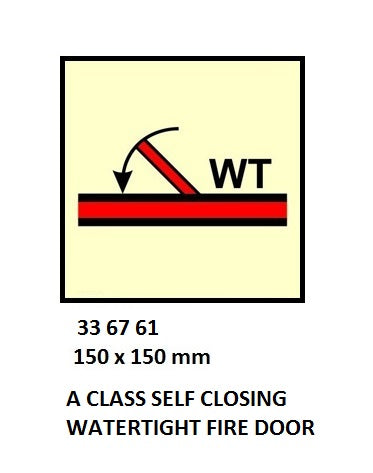336761-FIRE CONTROL SYMBOL ISO 17631, A S/C W/T FIREDOOR 150X150MM