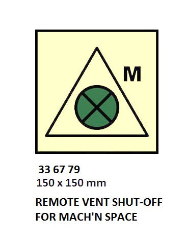 336779-FIRE CONTROL SYMBOL ISO 17631, RMT VENT S/O F/MA-SP 150X150MM