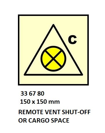 336780-FIRE CONTROL SYMBOL ISO 17631, RMT VENT S/O F/CA-SP 150X150MM