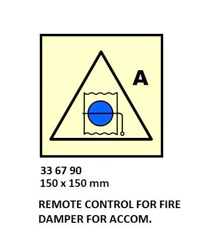 336790-FIRE CONTROL SYMBOL ISO 17631, RMT CONT?L F/FIRE DAMP F/ACCOM