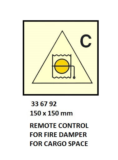 336792-FIRE CONTROL SYMBOL ISO 17631, RMT CONT?L F/FIRE DAMP F/CA SP