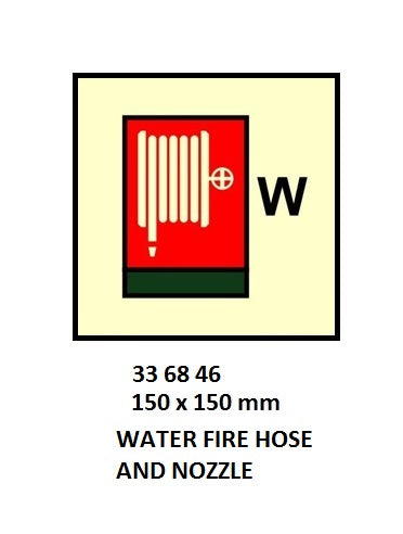 336846-FIRE CONTROL SYMBOL ISO 17631, WATER FIRE HOSE & NOZZLE