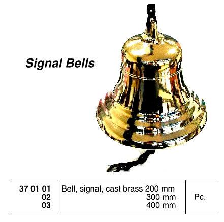 370102-BELL SIGNAL CAST BRASS 300MM