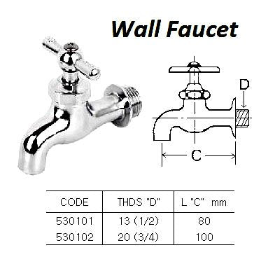 530102-FAUCET WALL 20(3/4)