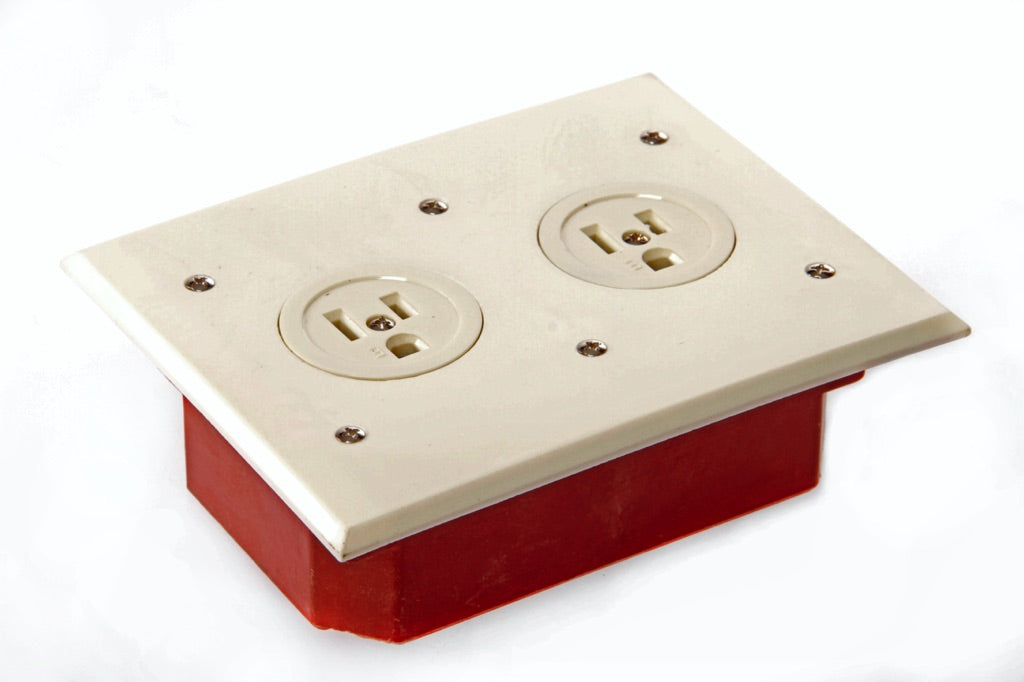 792974-RECEPTACLE CABIN FLUSH DOUBLE, PLASTIC PLATE