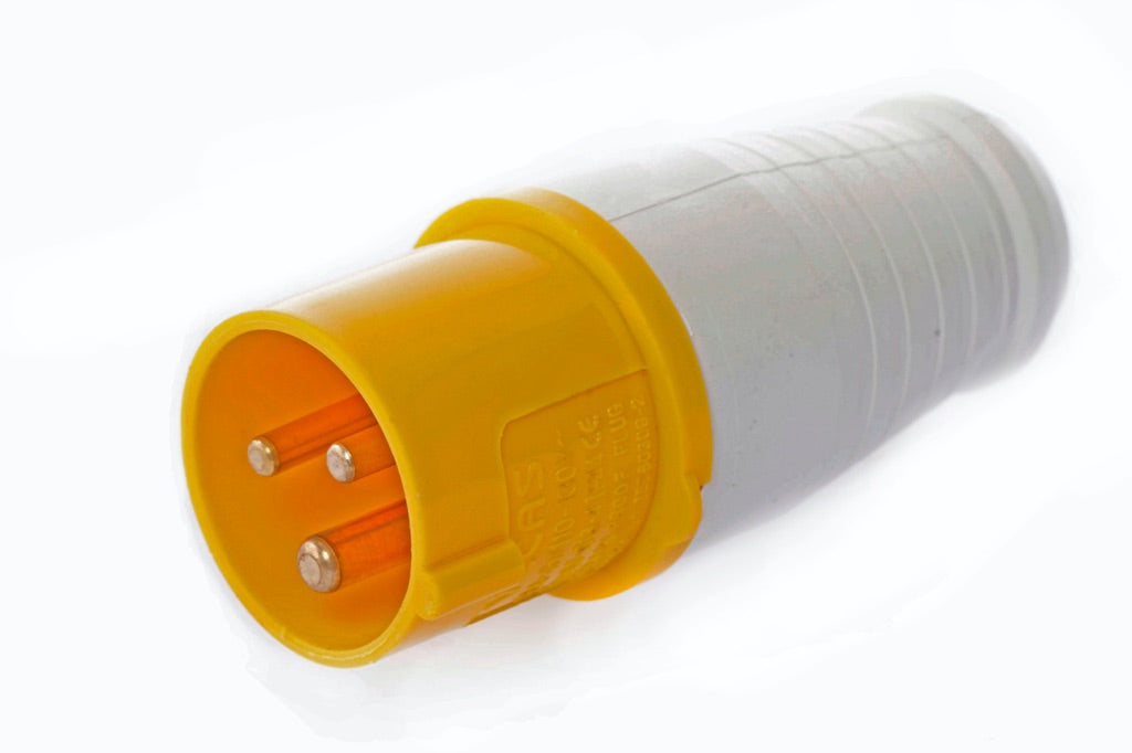 792751-PLUG OFFSET WATERTIGHT IEC, 2P+E AC100-130V YELLOW PI2-2B