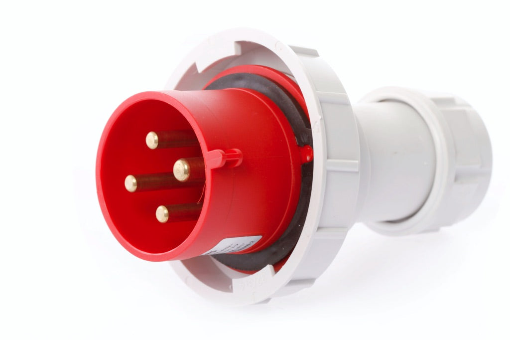 792711-PLUG CEE MALE AC380V RED 4P, 32AMP 6H IP67