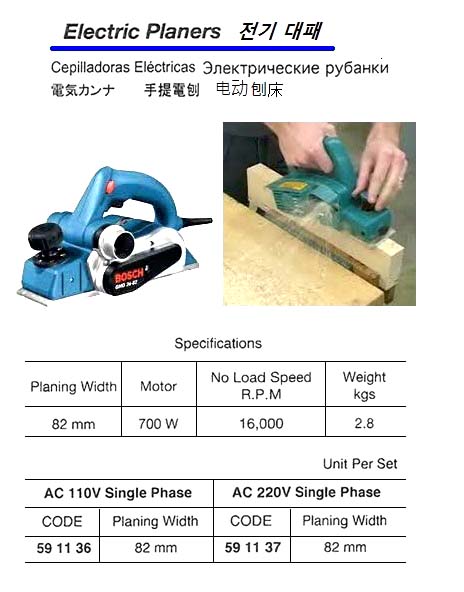 591136-PLANER HAND ELECTRIC W82MM, AC110V 1-PHASE