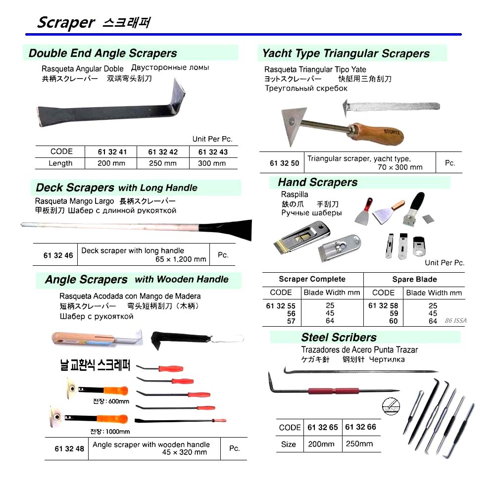 613241-SCRAPER ANGLE DOUBLE ENDED, 200MM