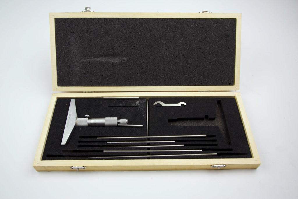 650476-MICROMETER DEPTH 0-200MM, IN 0.01MM WITH SLIDABLE ROD